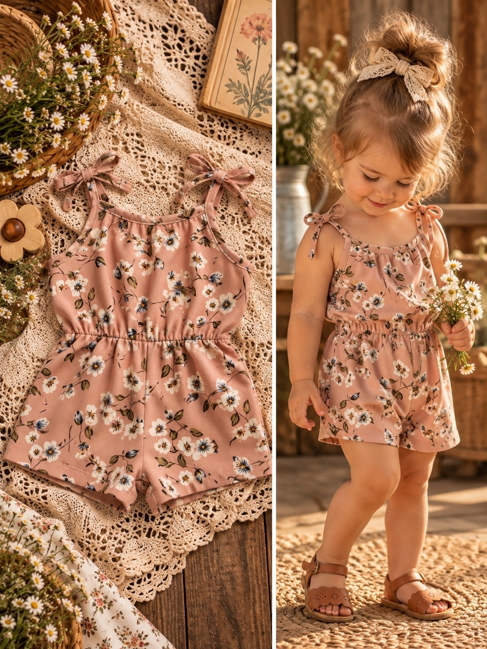 Soft Pink Baby Romper – 12–18 Months